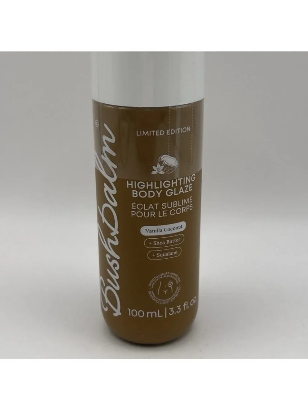 Bushbalm Highlighting Body Glaze Vanilla Coconut New Limited Edition 3.3 Fl Oz